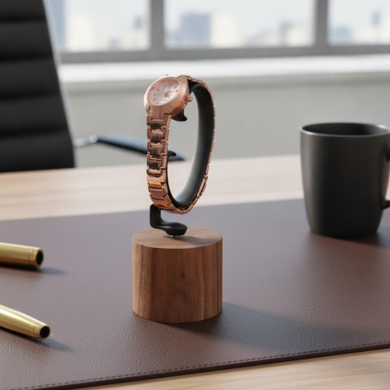 Jewelry And Watches Inc - 1 Stück C-förmiger Uhrenhalter aus Holz,