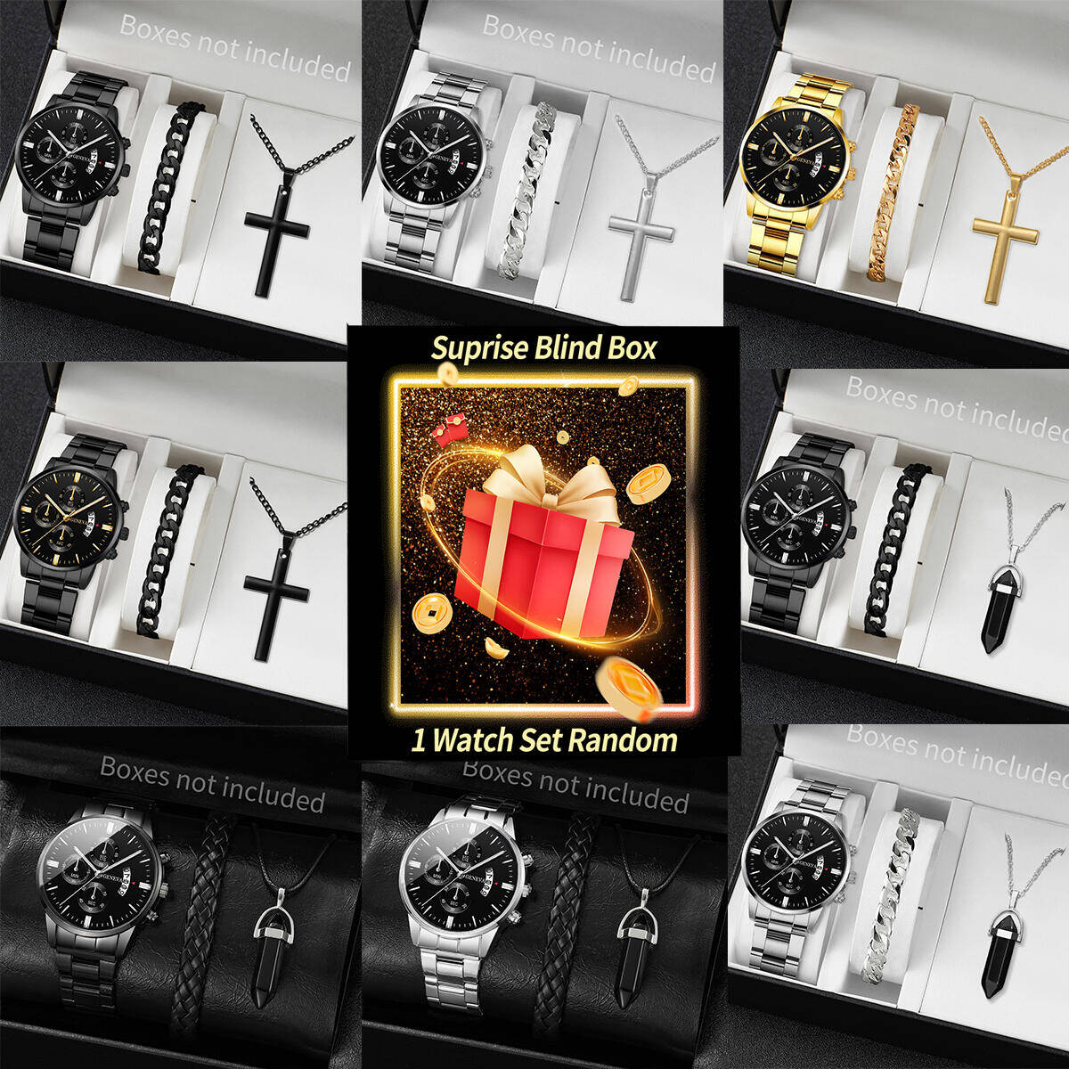 Jewelry And Watches Box - Überraschung Mystery Uhr Blind Box-3 Teile/satz