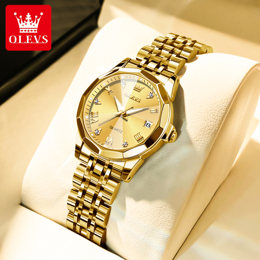 Jewelry Watches Gold - OLEVS Mode Goldene Uhr für Frauen