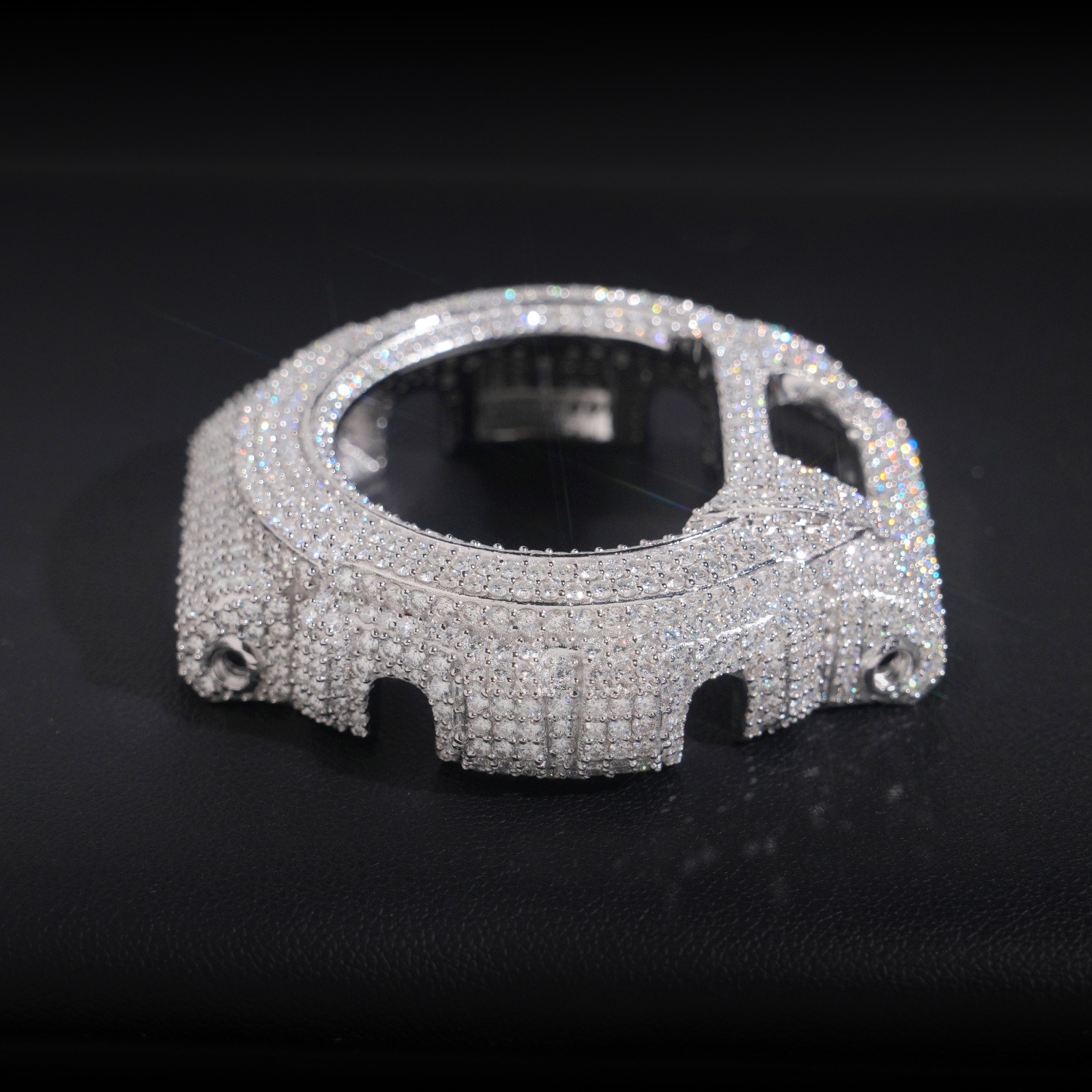 Jewelry Watches Gold - Bling Hip-Hop Uhrengehäuse: Mit Premium-Moissanit besetzt,