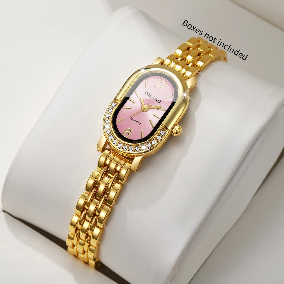 Luxuriöse Strass-Damen-Quarzuh – Jewelry Watches Gold Bewertung und Preis