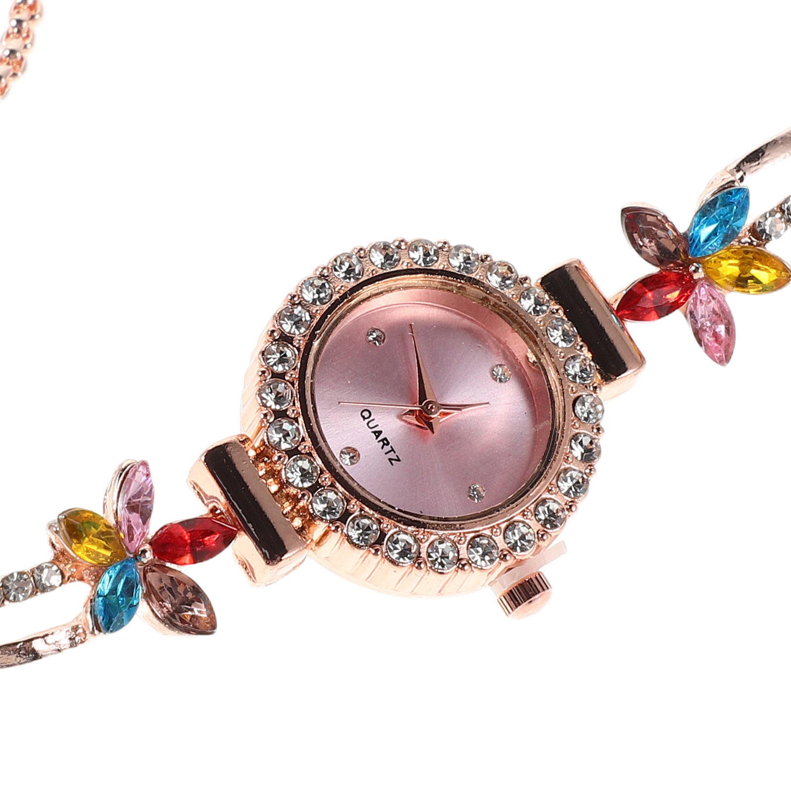 Damen-Quarzuhr mit Blumenmuste – Jewels In Quartz Watches Bewertung und Preis