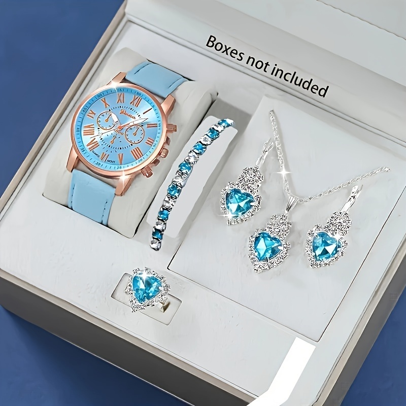 Elegantes Roségold-Himmelblau  – Stones Watches & Jewelry In Sweden Ab Bewertung und Preis