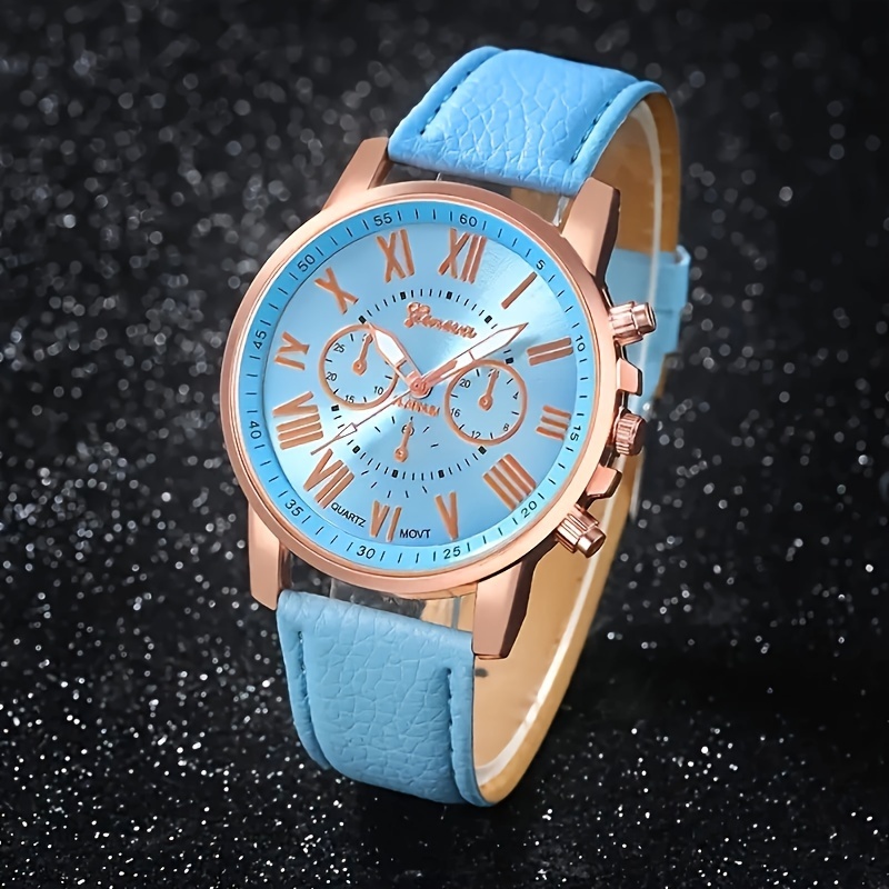 Elegantes Roségold-Himmelblau  – Stones Watches & Jewelry In Sweden Ab Bewertung und Preis