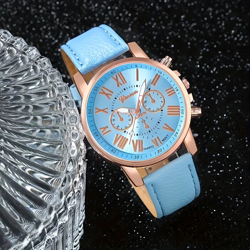 Elegantes Roségold-Himmelblau  – Stones Watches & Jewelry In Sweden Ab Bewertung und Preis