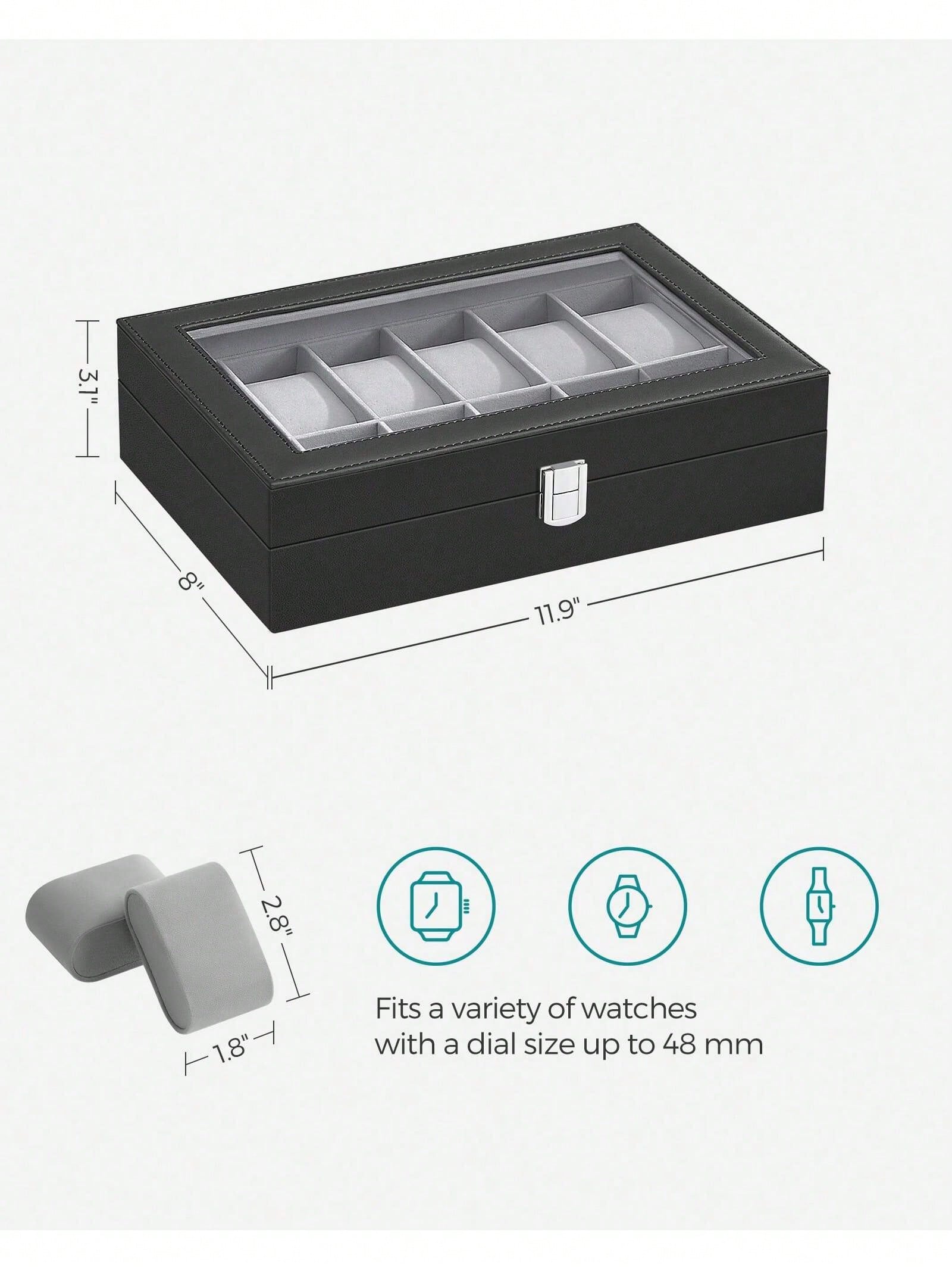 Abschließbare Uhrenbox mit 12  – Jewelry And Watches Box Bewertung und Preis