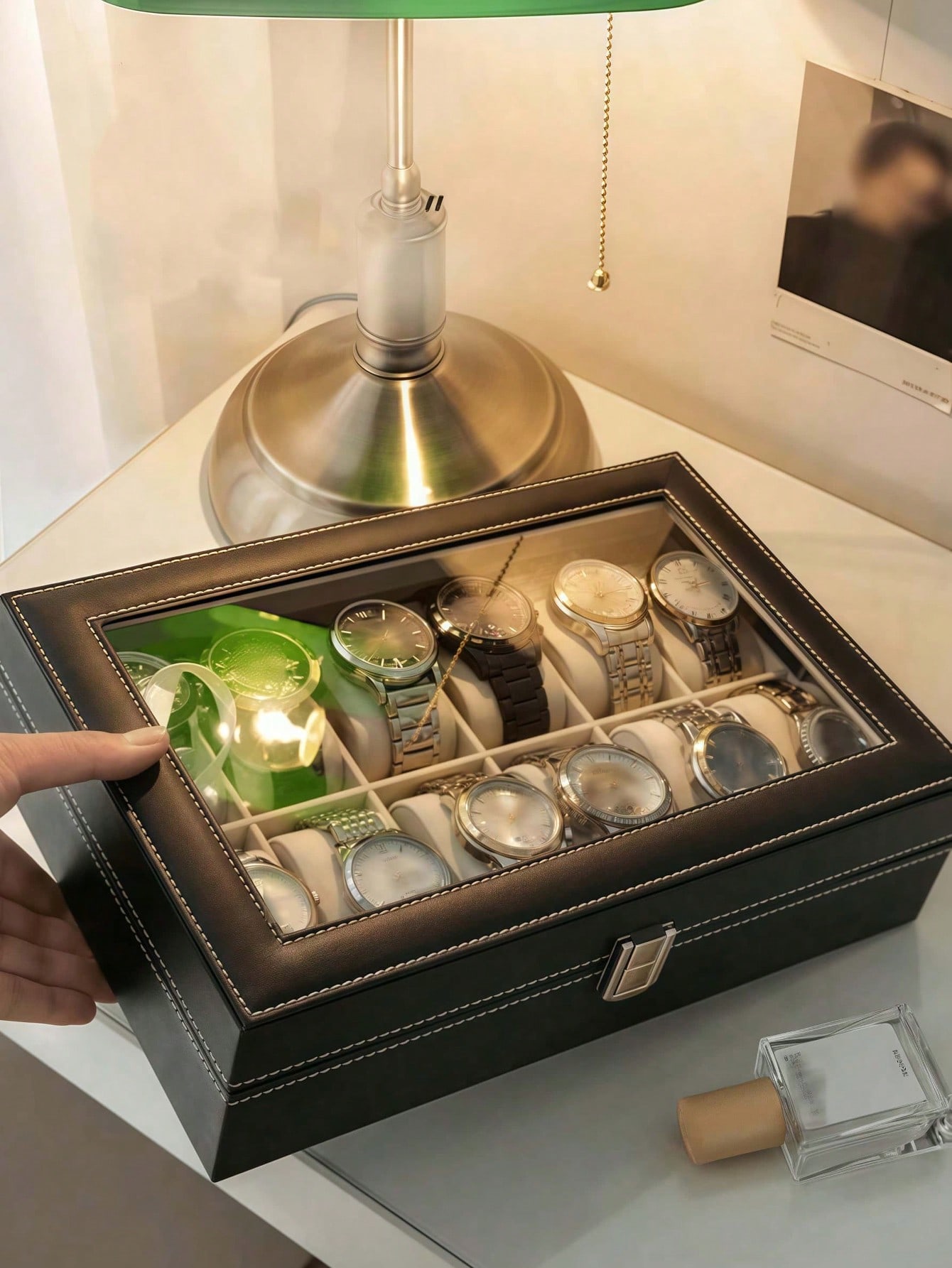 Leder-Uhrenbox mit Schloss, Gr – Jewelry And Watches Box Bewertung und Preis