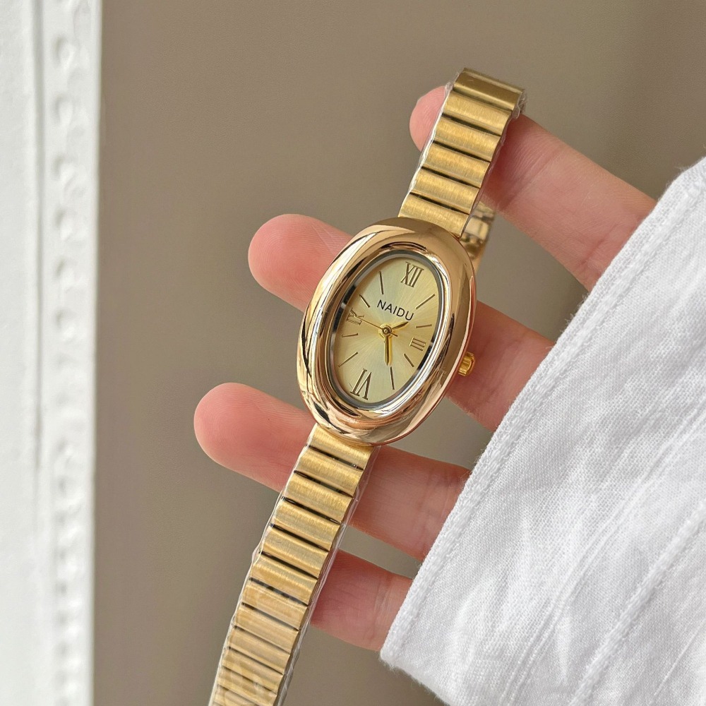 Luxus Marke Gold Oval Frauen Q – Jewelry Watches Gold Bewertung und Preis