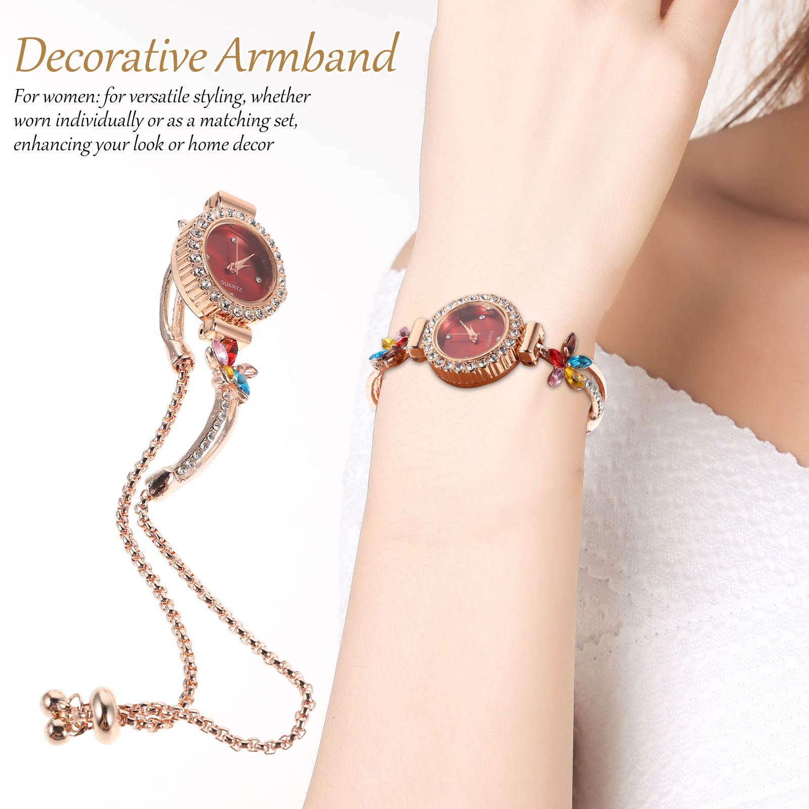 Damen-Armbanduhr mit Blumenmus – Jewels In Quartz Watches Bewertung und Preis
