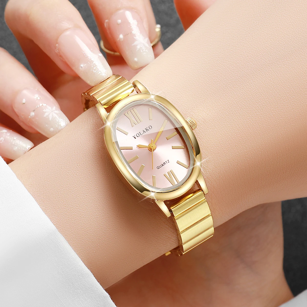 Elegante Damenuhr mit rosa Zif – Jewelry Watches Gold Bewertung und Preis